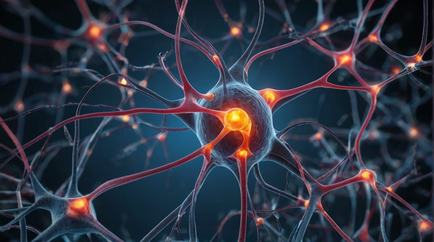 Abstract image showcasing interconnected neural pathways, representing the complex web of neurological diseases and their connections.