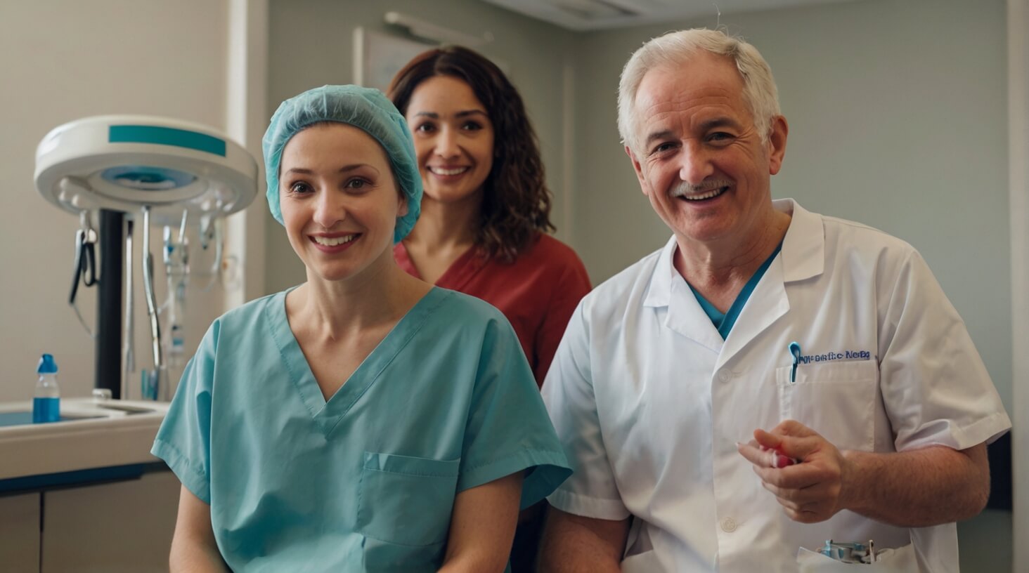 Photo of a diverse group of individuals in a hospital setting, engaged in various activities, reflecting positive patient experiences.