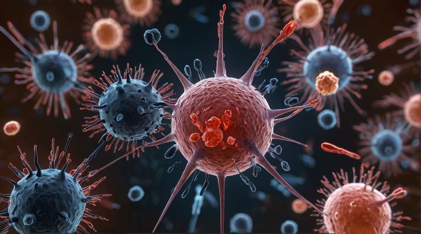 Illustration depicting the diverse functions and interactions of immune cells within the body, highlighting the pivotal role they play in maintaining health and combating disease.