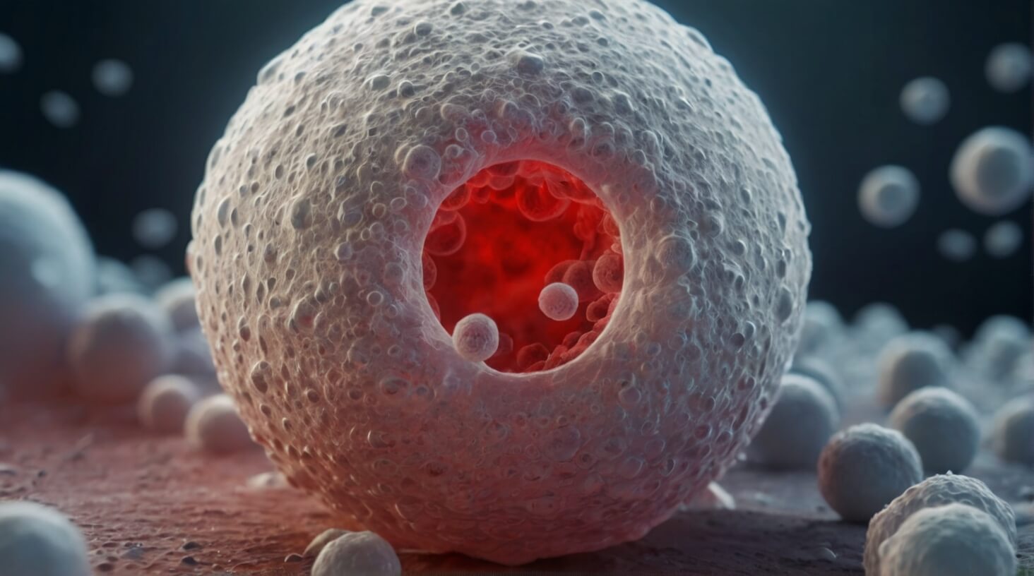 Illustration depicting white blood cells in a bloodstream