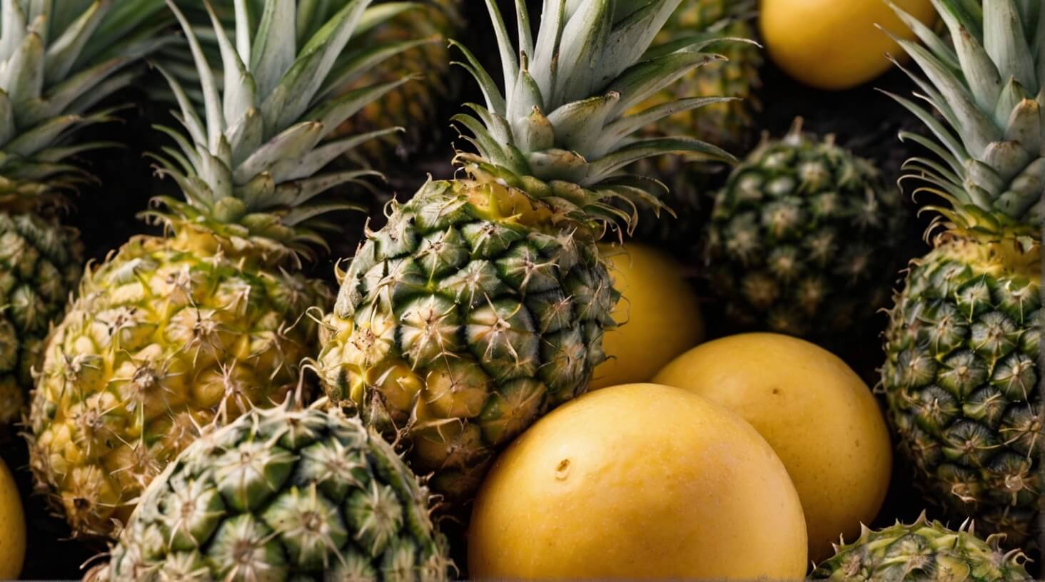 A pineapple with a magnifying glass, representing research on bromelain and immunity.