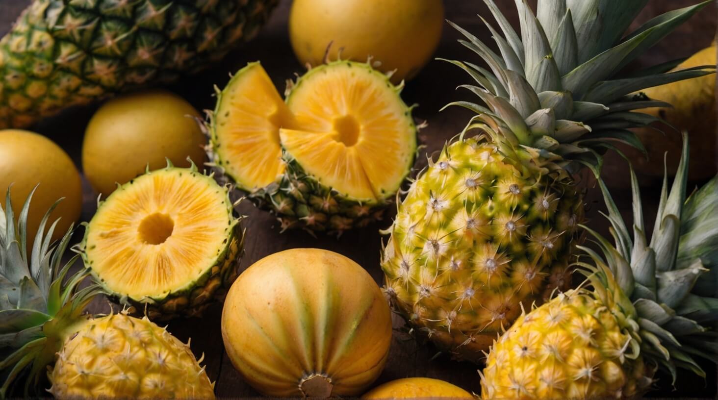 A close-up image of a pineapple