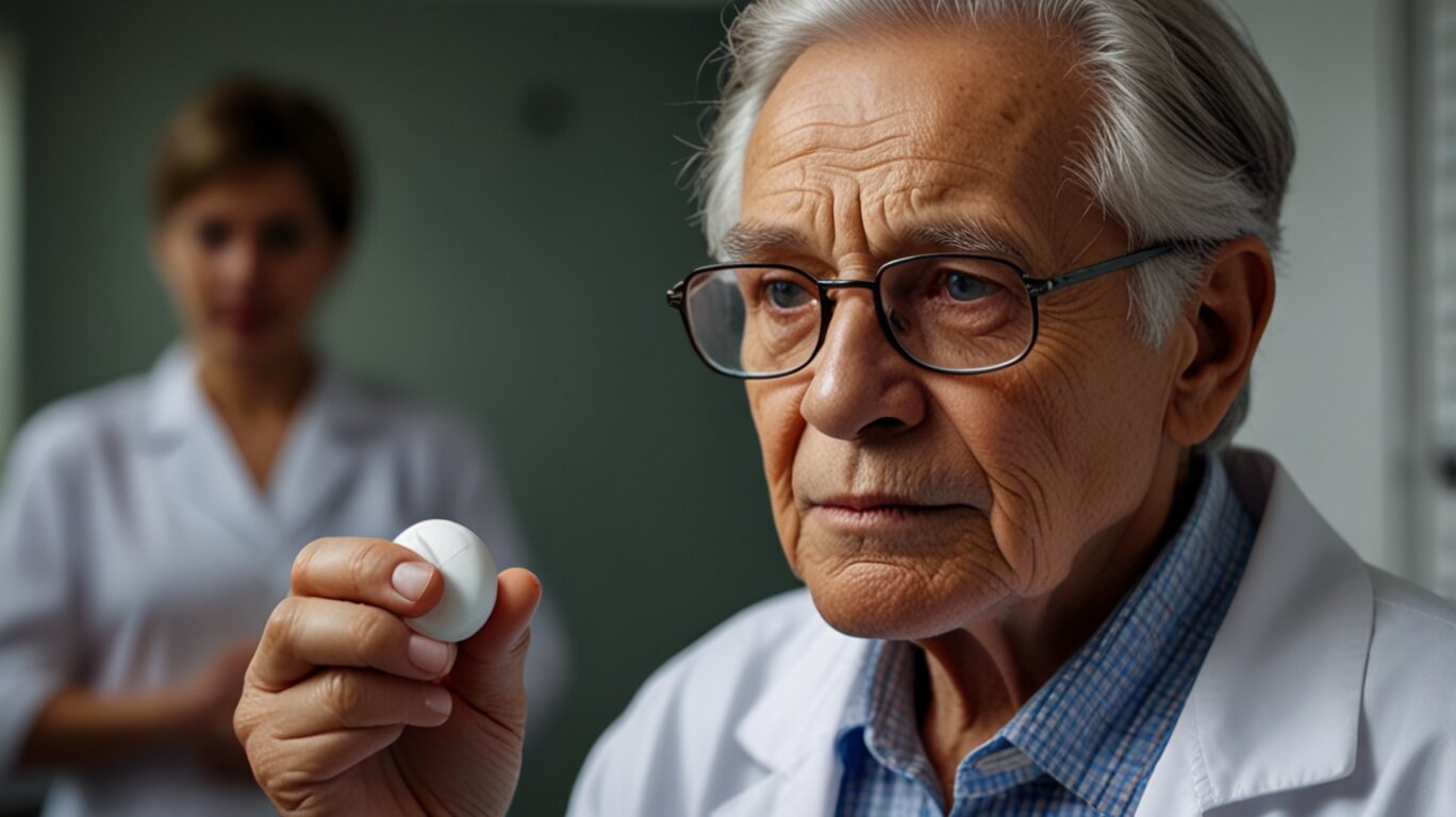 Image showing dosage guidelines specifically tailored for elderly patients, including clear instructions and dosage charts.