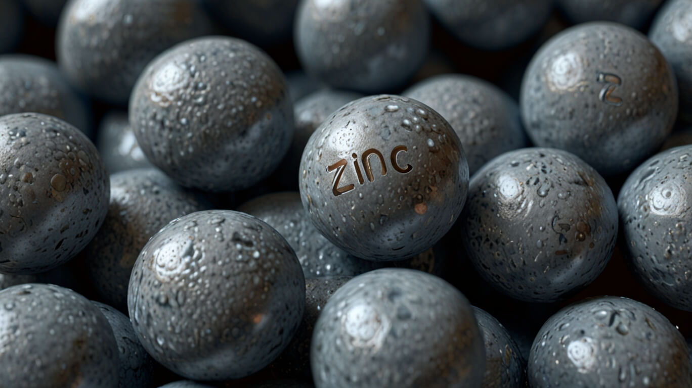 Zinc supplement bottle next to citrus fruits, symbolizing the relationship between Zinc and Vitamin C in Zelenko Protocol